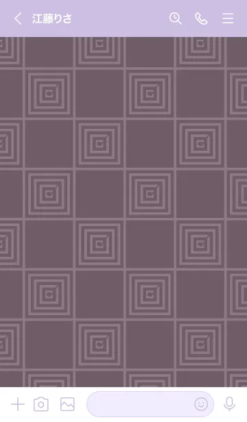 [LINE着せ替え] 和音 市松模様と音符 葡萄鼠の画像3