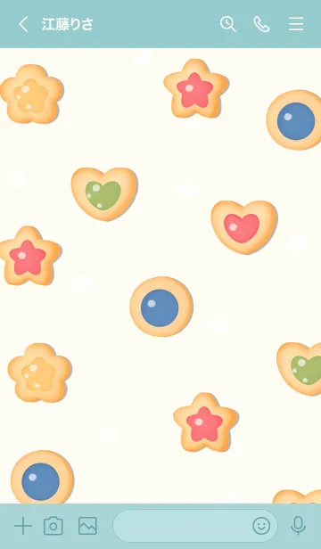 [LINE着せ替え] Happy colorful cookiesの画像3