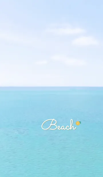 [LINE着せ替え] 海と空 オレンジ'グリーン'の画像1