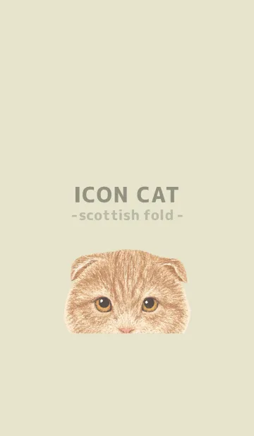 [LINE着せ替え] ICON CAT - スコティッシュ - PASTEL YE/01の画像1