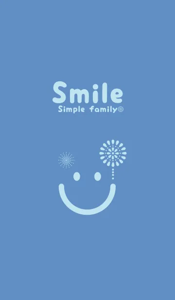 [LINE着せ替え] スマイル＆花火-Pale pastel blueの画像1