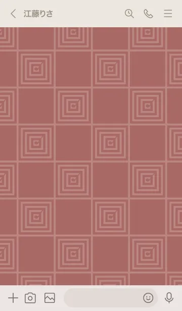 [LINE着せ替え] 和音 市松模様と音符 蘇芳香の画像3