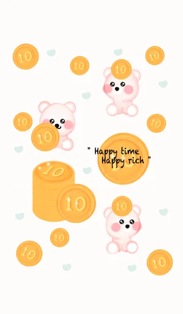 [LINE着せ替え] Happy rich bear 2の画像1