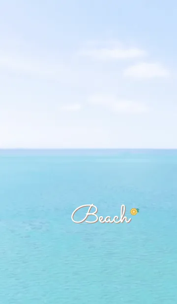 [LINE着せ替え] 海と空 オレンジ'モカブラウン'の画像1