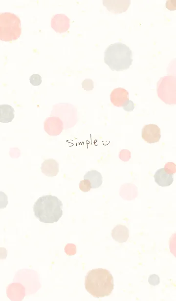 [LINE着せ替え] 水彩 丸 ピンク色14の画像1