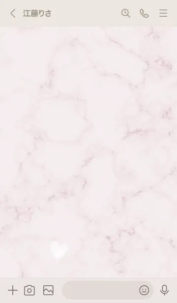 [LINE着せ替え] マーブルとふわハート♥ピンクブラウン06_1の画像3