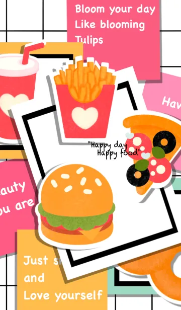 [LINE着せ替え] Happy fast food set 2の画像1