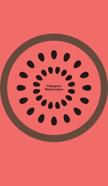 [LINE着せ替え] Tabegoro Watermelon / Chocolate x Redの画像1