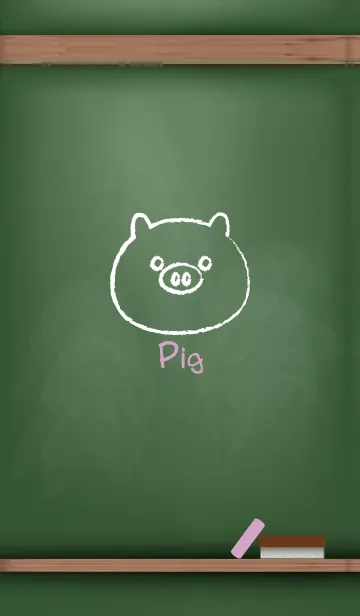 [LINE着せ替え] blackboard Pig 84の画像1
