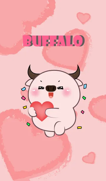 [LINE着せ替え] Cute Pink  Buffalo  InLove Theme (JP)の画像1