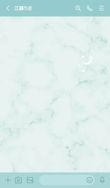 [LINE着せ替え] マーブルと星★ブルーグリーン05_1の画像2
