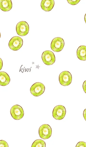 [LINE着せ替え] 水彩フルーツに囲まれて・キウイの画像1