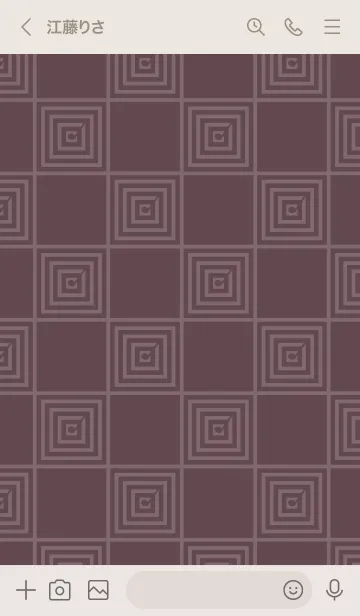 [LINE着せ替え] 和音 市松模様と音符 濃色の画像3