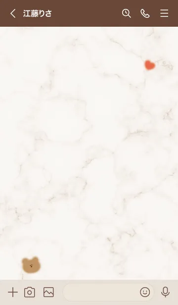 [LINE着せ替え] マーブルとゆるいクマ♥ブラウン02_1の画像2