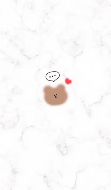 [LINE着せ替え] マーブルとゆるいクマ♥グレージュ03_1の画像1