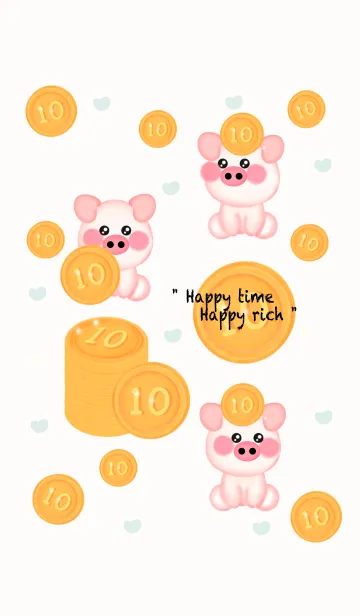 [LINE着せ替え] Cute rich pig 2 :)の画像1