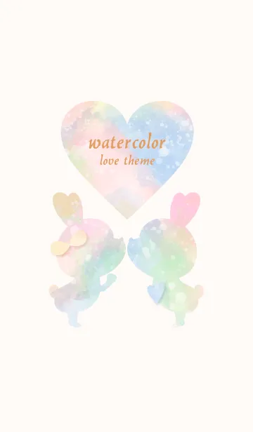 [LINE着せ替え] watercolor Love Theme 97の画像1