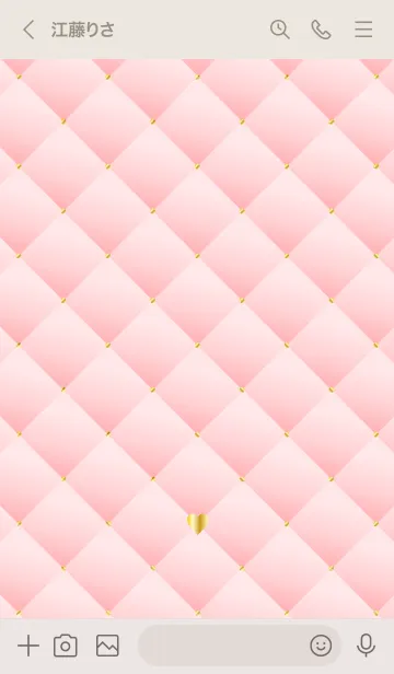 [LINE着せ替え] HEART QUILTING-PINK 9の画像3