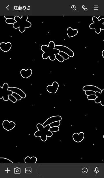 [LINE着せ替え] Pink and white naughty bunnyの画像3