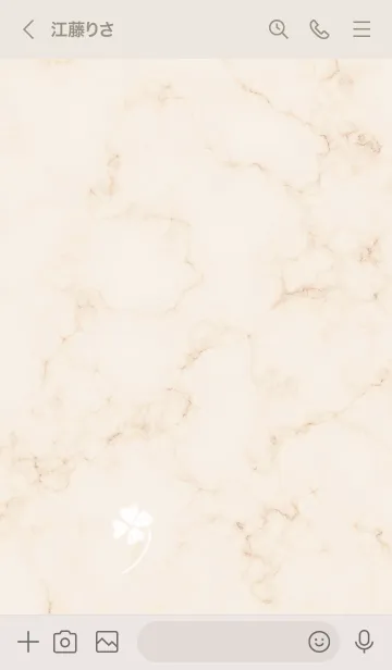 [LINE着せ替え] マーブルとクローバー✿ベージュ04_1の画像3