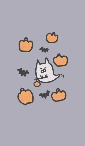 [LINE着せ替え] ゆめねこ 13 ハロウィンの画像1