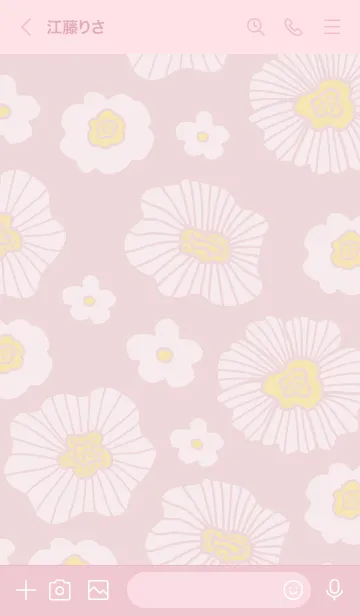 [LINE着せ替え] 白いお花たくさん25の画像3