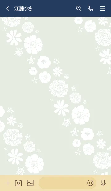 [LINE着せ替え] 白い花々2 斜め26の画像3