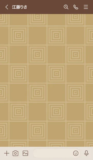 [LINE着せ替え] 和音 市松模様と音符 榛色の画像3