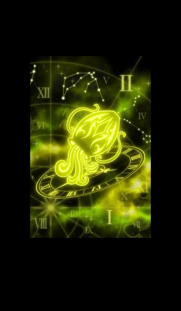 [LINE着せ替え] 水瓶座 -黄色の時間の世界-の画像1