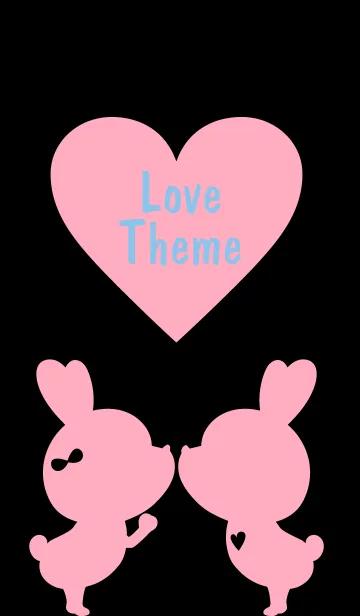 [LINE着せ替え] LOVE THEME Pink and Black 89の画像1