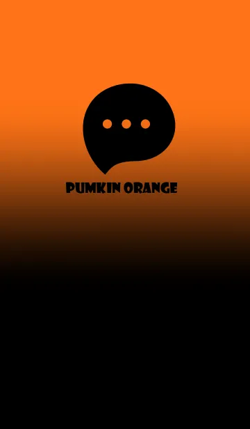 [LINE着せ替え] Black & Pumpkin Orange Theme V2 (JP)の画像1