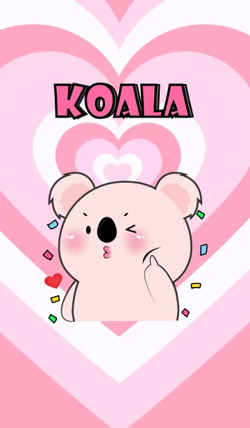 [LINE着せ替え] Love Pink Koala In Love Theme (JP)の画像1