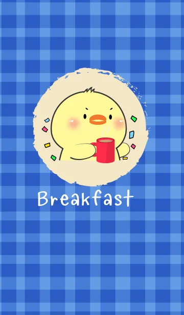 [LINE着せ替え] Simple Breakfast  Chick Theme (JP)の画像1