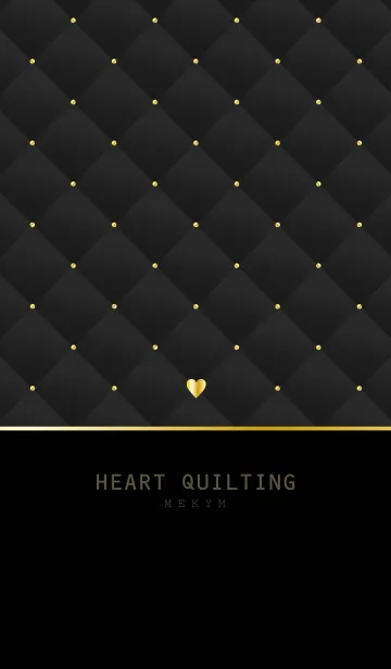 [LINE着せ替え] HEART QUILTING-GRAY BLACK 9の画像1