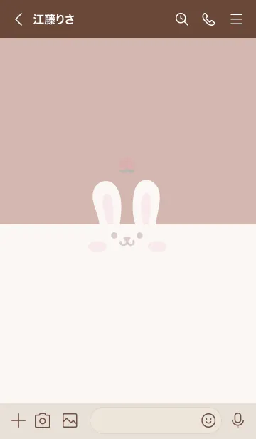 [LINE着せ替え] うさぎ.もも[くすみピンク]の画像3