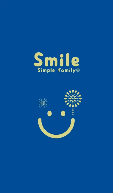 [LINE着せ替え] スマイル＆花火-ラピスラズリーの画像1