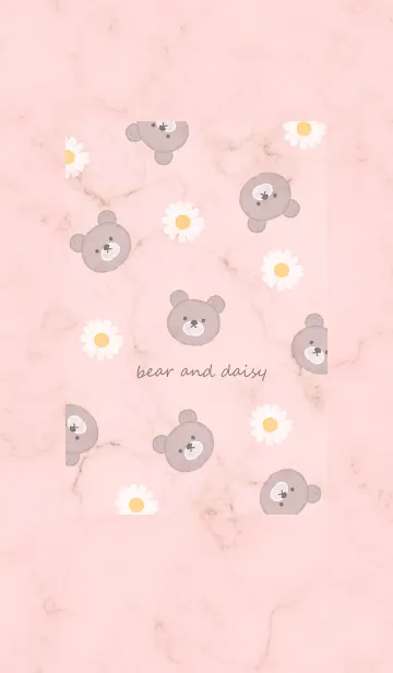 [LINE着せ替え] マーブルとクマとデイジー♥ピンク04_1の画像1