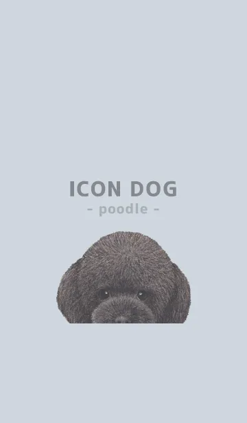 [LINE着せ替え] ICON DOG - トイプードル - PASTEL BL/03の画像1