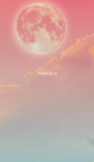 [LINE着せ替え] ピンクとカーキ : 月と空の画像1