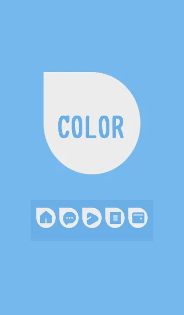 [LINE着せ替え] blue color J01の画像1