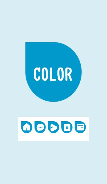 [LINE着せ替え] blue color J02の画像1