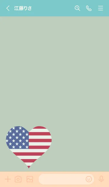 [LINE着せ替え] U.S. heart flag Them 8の画像3