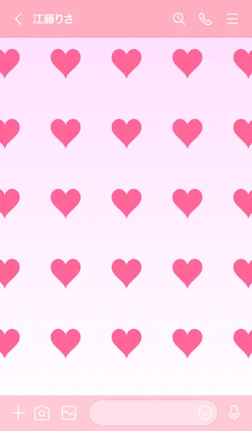 [LINE着せ替え] パステルピンク2❤︎ホワイト/TKCJの画像3