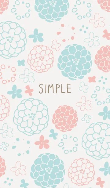 [LINE着せ替え] 北欧風 花と輪の画像1