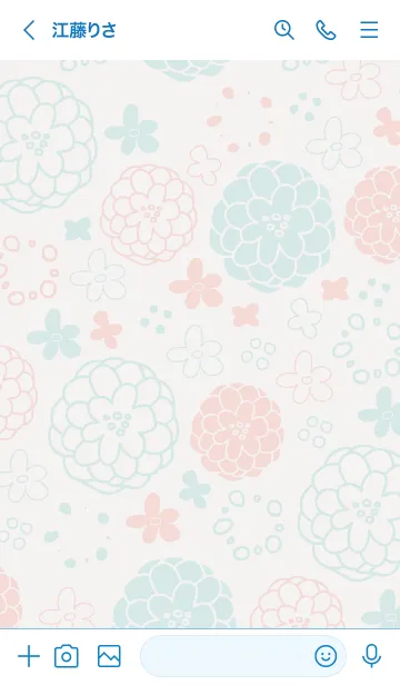 [LINE着せ替え] 北欧風 花と輪の画像3