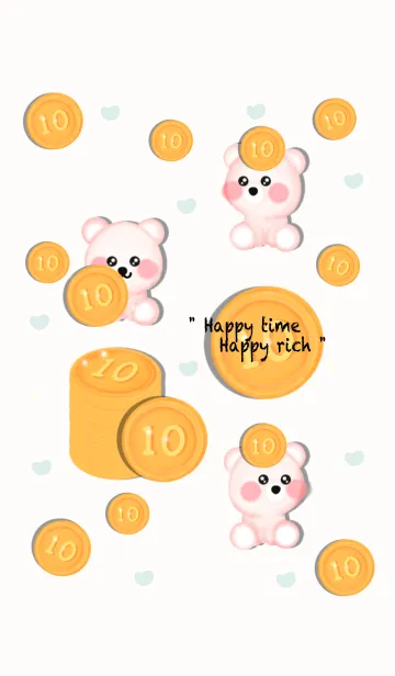 [LINE着せ替え] Be rich bear 2の画像1