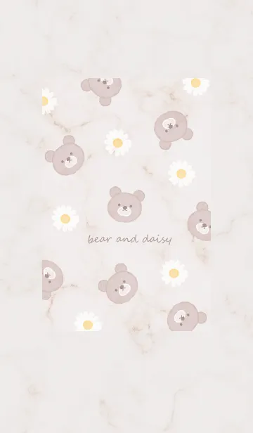 [LINE着せ替え] マーブルとクマとデイジー♥ブラウン08_1の画像1