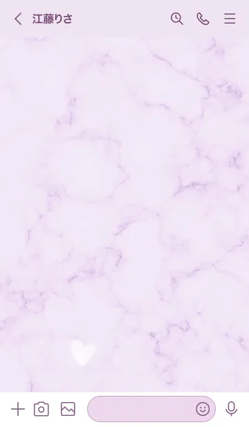 [LINE着せ替え] マーブルとふわハート♥パープル03_1の画像3