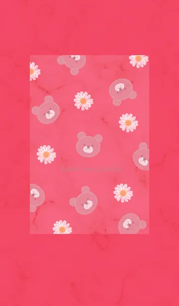 [LINE着せ替え] マーブルとクマとデイジー♥レッド13_1の画像1