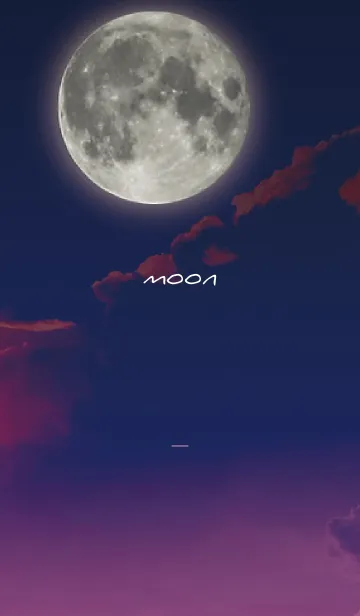 [LINE着せ替え] 黒とピンク : 月と空の画像1